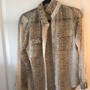Sheer snakeskin long sleeve